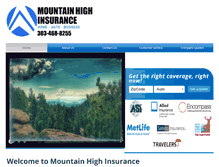 Tablet Screenshot of mountainhighinsurance.com
